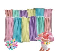 Cleaker Craft-Lot de 200 tiges de Chenille multicolores pour l'art et l'artisanat | Fil artisanal floue pour l'artisanat avec des boules à cheveux 20x | Projets de décoration DIY - par -te Creative |