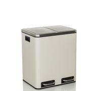 Collecteur de déchets / système de tri sélectif Clean 9 - 30L (2 x 15 L) acier beige hjh OFFICE Beige G