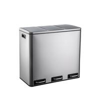 Clean 9 | 3 x 18L - Poubelle Argent