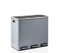 Clean 9 | 3 x 18L - Poubelle Gris foncé