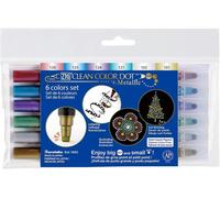 Clean Color Dot Dual-Tip Markers (Metallic 6 Colors)