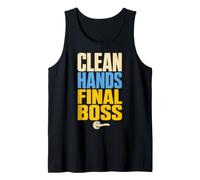 Clean Hands Final Boss Hygiene Humor Débardeur