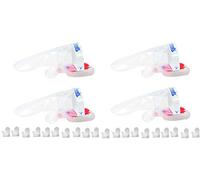 Clean Hands - Lot de 4 gants hygiéniques professionnels avec aimant - Pour manipolation alimentaire, boulangerie, nourriture, viande et poisson