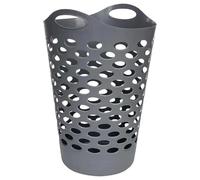 Clean House - Panier à Linge "Flex" 60L Gris Béton