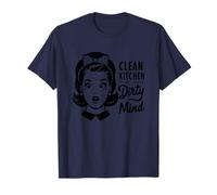 Clean Kitchen Dirty Mind Retro Humour T-Shirt