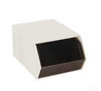 Clean-Line Boîte de rangement empilable en polypropylène pour ranger les articles de papeterie, les cosmétiques et une utilisation quotidienne de petits objets sur le bureau (marron blanc)