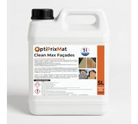 CLEAN MAX FAÇADES - Nettoyant professionnel concentré façade & bardage - Bidon 5L traite jusqu’à 275 m² - Sans acide ni chlore