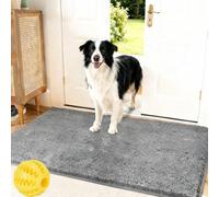 Clean’Pattes - Absorbe la saleté avant qu’elle, Tapis Pattes Chien Absorbant, Tapis de Sol Antidérapant Lavable en Machine pour Chien, Entrée, Porte et Couloir, Fini les traces de boue (F,60 x 90 cm)