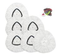 CLEAN PIONEER Lot de 6 têtes de rechange compatibles avec le balai rotatif triangulaire Spin EasyWring, recharges de serpillère en microfibre, têtes de rechange 100% microfibre facile à nettoyer