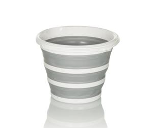 CLEAN SILR | 10 L - Conteneur pliable Gris / Blanc