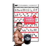 CLEAN SPORTS® Dumbbell Poster d'entraînement avec six exercices de tout le corps à reproduire | Poster de sport Dumbbell pour salle de loisirs ou salle de sport (DinA2)