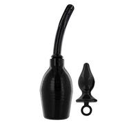 Clean Stream Quick & Easy Cleansing Kit Black Douche and Butt Plug