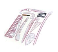 Cleana Arts Multifonction 10 Pcs Français Curve Règle Couture Mesure (Centimètre)