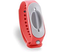 Cleanbrace Bracelet hygiénique et désinfectant (rouge) - Désinfection des mains lors de vos déplacements - Avec recharge