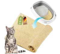 CleanCat Lot de 10 tapis de chanvre - Litière de rechange pour chat - Neutralise les odeurs - Tapis bio sans poussière pour litière pour chat - Tapis de litière pour chat à découper - Tapis naturel