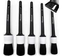 Cleaneed Jeu de brosses d'esthétique Premium [5 pièces] - Nettoyage Doux et Facile - Utilisation Universelle - pour Roues en Alliage, intérieur de Voiture, Moto - Brosse de Nettoyage