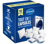 Cleanerist - Lessive en capsules tout-en-1 - 110 lavages (110 pods / 2 kg) - lessive universelle pour blanc, couleurs et linge clair - poudre soluble rapide - parfum frais