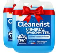 Cleanerist® Lessive Liquide Universelle 2x 10L (700 Lavages) - Détergent Concentré XXL Linge Blanc, Couleur et Noir - Parfum Frais 20-95°C - Alternative aux Pods et Poudre
