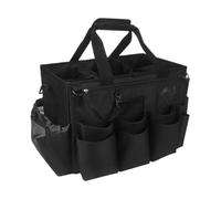 Cleaning Bag, Foldable Cleaning Supply Bag, Waterproof Oxford Cloth Breathable Pack with Handle and Shoulder Strap for Sprays Dusters Towels Rugs Brushes Kitchen Salon Car Washing Garage, 45x27x25cm