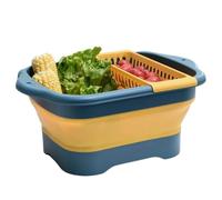 Cleaning Bucket, Portable Foldable Dish Pan with Drain Plug, Versatile Household Cleaning Tool, Compact Ideal for RV, Kitchen, Laundry, Fishing, Vegetables, Bathroom, Camping, Picnic, and Outdoor Use