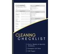 Cleaning Schedule and Checklist: Daily, Weekly, and Monthly Cleaning Schedule | Housekeeping Planner and Organizer | Personal To-Do List, Housekeeper, Maid Service | Small Compact 6×9 Size | 100 Pages