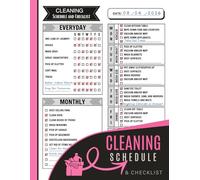 Cleaning Schedule and Checklist: Daily Weekly and Monthly Home Cleaning Planner For Adults (Perfect Gift Idea For Moms)