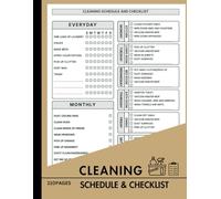 Cleaning Schedule & Checklist Log Book: Daily, Weekly & Monthly Cleaning Planner for Organizing Household & Workplace Chores - 110 Pages, 8 x 11 Inches