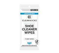 CleanKicks Lot de 15 lingettes nettoyantes pour chaussures de sport blanches, daim, toile, cuir, supprime les éraflures, la saleté et les taches, lingettes de nettoyage polyvalentes pour chaussures de