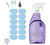 Cleanlix Cleaner,Cleanlix Cleaning Spray,All-Purpose Spray Cleaner with Cleaning Tablets,Cleanlix Multi-Purpose Cleaning System,Cleanlix Cleaner for Instant Stain Removal (Ocean,12 Pcs)