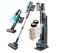 CLEANmaxx AeroTec 500 Aspirateur avec Station d'aspiration, Smart & sans Fil, évacuation Automatique de la poussière, Sac de 3,5 l, 34 kPa, autonomie de 60 Minutes, Embout acarien et Filtre HEPA