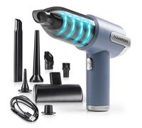 CLEANmaxx Aspirateur à main 2 en 1 avec fonction aspiration et soufflerie | Aspirateur sans fil & puissant | avec bac à poussière de 250 ml | Rechargeable et portable | Filtre EPA lavable
