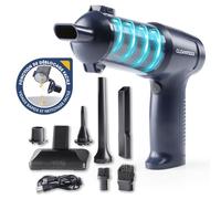 CLEANmaxx Aspirateur à main sans fil 2 en 1 avec fonction aspiration et soufflerie | Aspirateur sans fil avec filtre HEPA lavable | Kit aspirateur à main - 2 embouts et 5 buses | Bac à poussière de