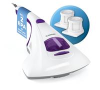 CLEANmaxx aspirateur d'acariens INCL. 2 filtres EPA | lumière UV-C stérilisée | aspirateur à Main pour Matelas, nettoyant de Matelas Anti-acariens détruit 99,9% des acariens