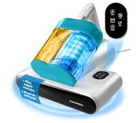 CLEANmaxx aspirateur d'acariens Rotation + lumière UV-C & Filtre HEPA pour Personnes allergiques | aspirateur à Main pour Matelas | Fonction Ultrason & Chaleur | Puissant : détruit 99,9% des acariens