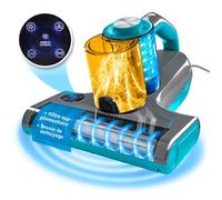 CLEANmaxx Aspirateur d'acariens Rotation Power - élimine 99,9 % des acariens - avec lumière UV-C - bleu
