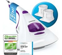 CLEANmaxx aspirateur d'acariens INCL. 2 filtres EPA | lumière UV-C stérilisée | aspirateur à Main pour Matelas, nettoyant de Matelas Anti-acariens détruit 99,9% des acariens
