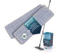 CLEANmaxx Lot de 2 tampons de Rechange pour Balai Comfort Mop DuoTank | Housses de balai en microfibre sur mesure, lavables jusqu'à 60 °C, housses de rechange réutilisables pour le nettoyage des