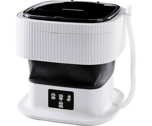CLEANmaxx Mini machine à laver idéale pour les déplacements | Machine à laver mobile avec 2 programmes de lavage et un essorage | Pliable et silencieuse | Pour jusqu'à 1 kg de linge | Convient pour le