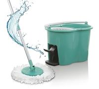 CLEANmaxx Power Mop avec système de Filtration à Deux Chambres | l'eau Sale est filtrée, essorage Facile pour Une propreté sans Traces | Idéal pour Les stratifiés, Les parquets et Les carrelages