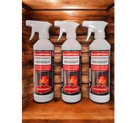 Cleanprince 3 x 0,5 Litre Nettoyeur Disque de Cheminée 500 ML Four Verre Suie Poêle Nettoyants pour Propre Kaminreinigung