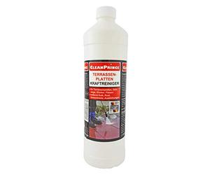 Cleanprince Plaques Panneaux de Terrasse Nettoyant Puissant 1000 ML Résidus Ciment Efflorescence Laveur Nettoyer Spécial pour Terrasse, Trottoir, Clinker, Carrelage, Art et Pierre Naturelle