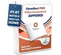 CleanRest Pro Housse d'oreiller - Défense ultime contre les allergènes et plus encore - Résistante à l'eau, barrière anti-allergènes MicronOne, technologie Zip-N-Click, protection contre les punaises