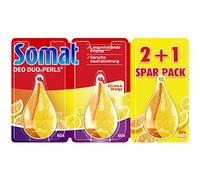 CleanRight Somat Duo-perls Désodorisant Lave Vaisselle Citron/Orange Lot de 3 (Environ 180 lavages) fabriqué en Allemagne