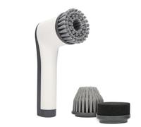 CleanRite® Brosse de Nettoyage Électrique 310 RPM | 3 Têtes Interchangeables | Compacte et Légère | Étanche IPX4 | Dimensions 25 x 5 x 5 cm | Poids 350 g | Couleur Blanc