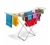 CleanRite® Séchoir à Linge 16 m | étendoir à Linge Pliable pour intérieur & extérieur | tancarville Stable Gain de Place | 180 x 55 x 105 cm | Argent