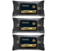 CleanSkin Cleansing Green Soap Wipes pour le tatouage : une solution tout-en-un pour guérir et nettoyer les tatouages, savon pour tatouage | Sans alcool et sans parfum | 80 lingettes (Pack de 3)