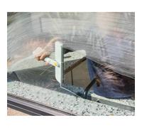 Joseph Joseph Raclette vitres CleanTech 2-en-1, tapis microfibre poignée pliable, Light Stone