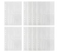 Clear 4 Pocket Card Binder Pages 10 Pack Card Protectors