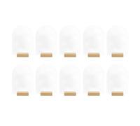 Clear Acrylic Arch Sign Blanks 10 Pack | Acrylic, 5in X 7in, With Wooden Stands | DIY Party Table Numbers, Wedding Place Cards | Craft For Home Events Decor