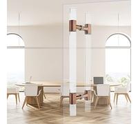 Clear Acrylic Grab Rod Non Slip Bar for Master Bath Shower Glass Doors/Barn Silding Push Pull Wood Gate,Front Door Handle Pull, Round Modern(Rose Gold,86cm/33.8 inch)